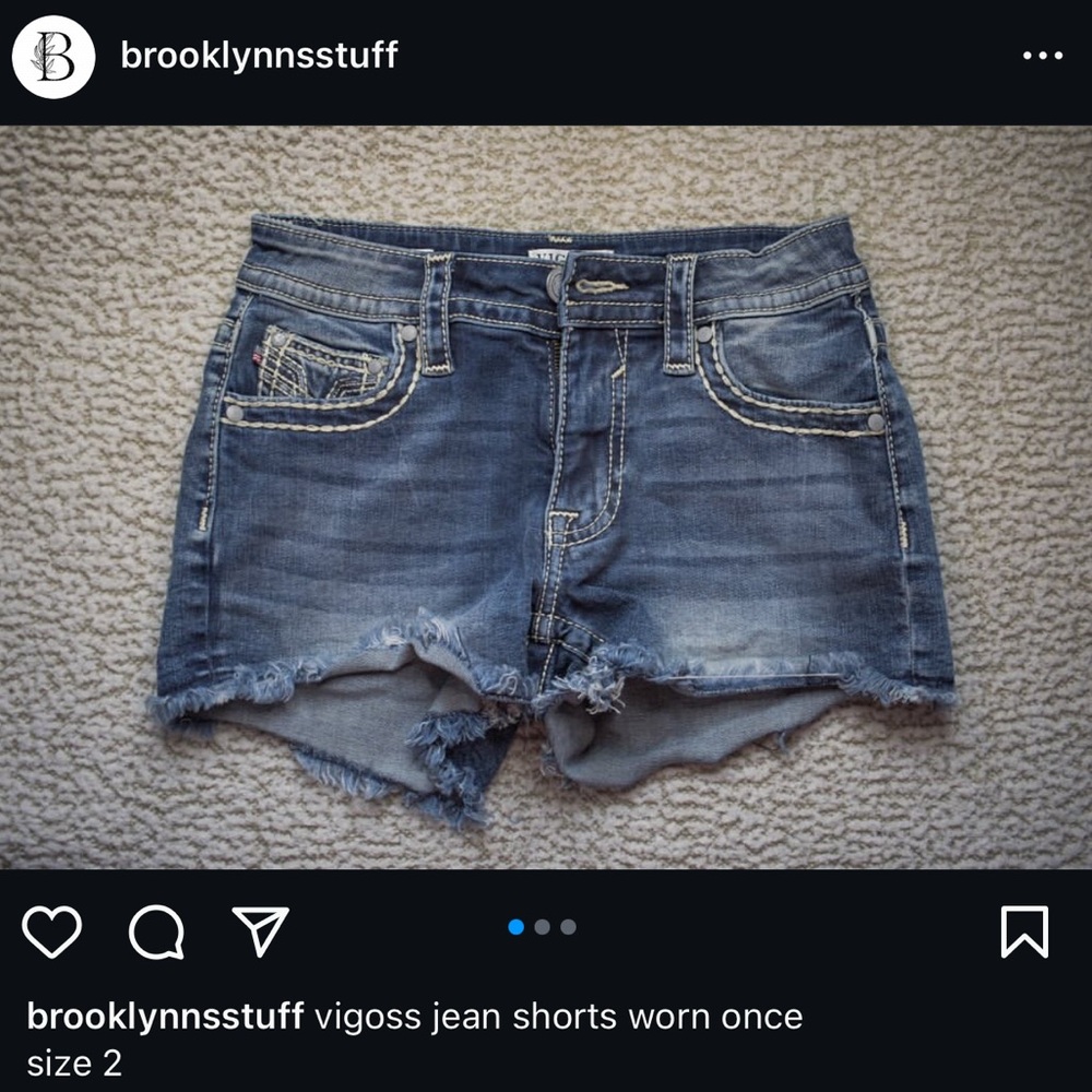 vigors flag jean shorts! size 2